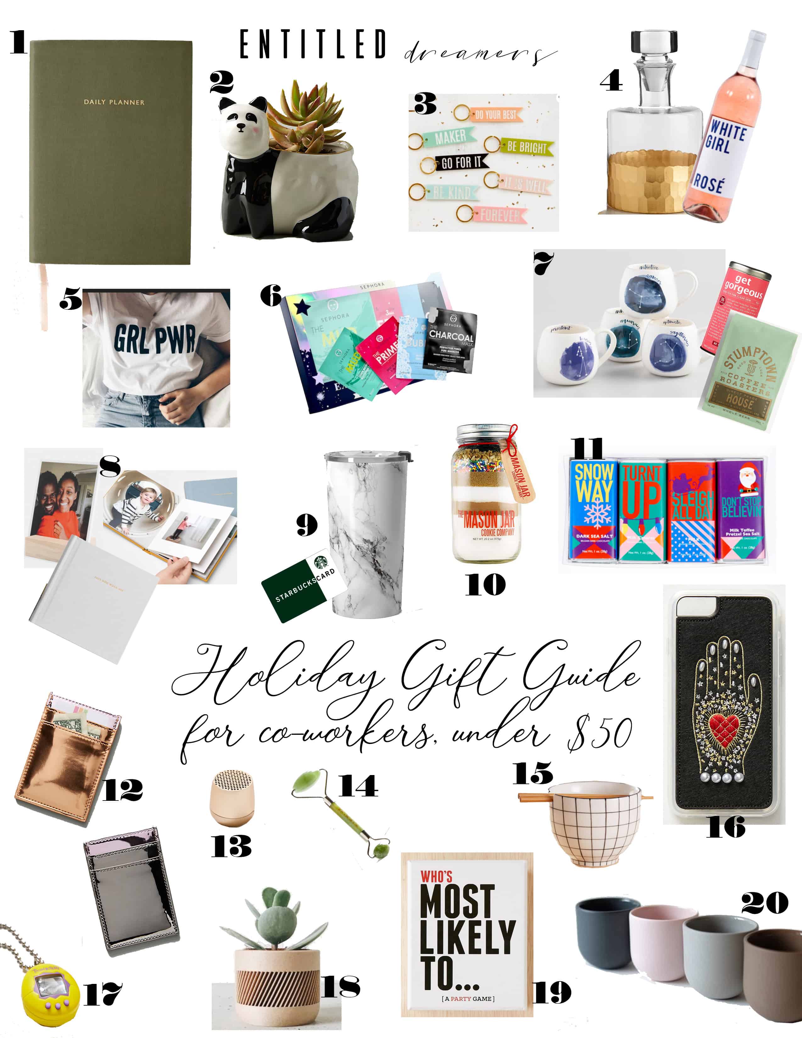 co worker gift guide under fifty dollars