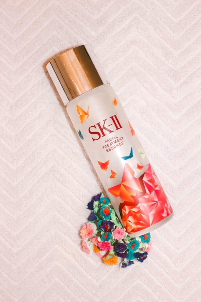 sk-II toner with flowers