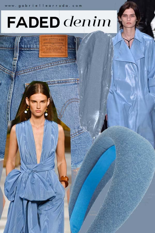 spring summer color trends faded denim