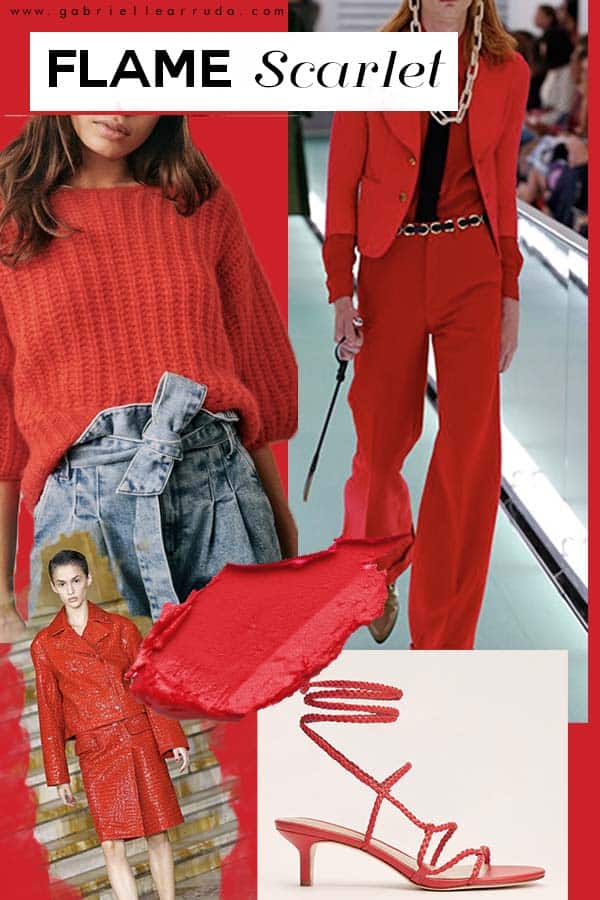 spring summer color trends flame scarlet