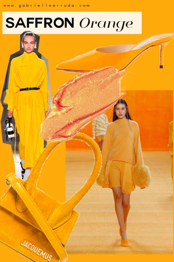 spring summer color trends, saffron