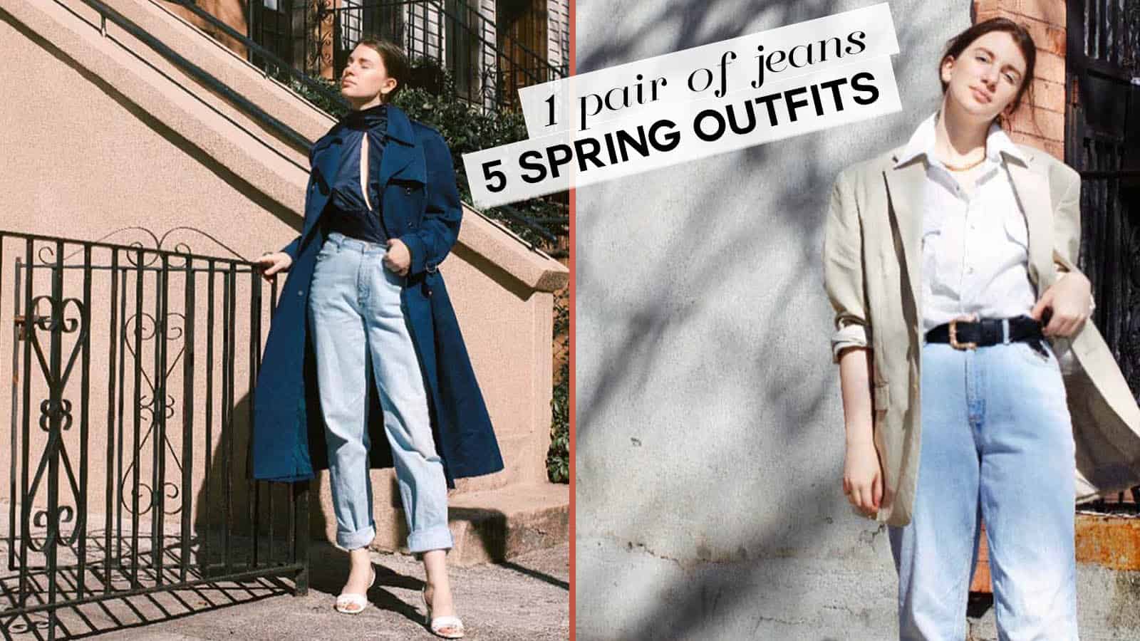 5 Irresistible spring outfits you need to try with 1 pair of jeans