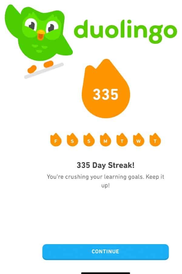 nightly routine, duolingo streak hobbies