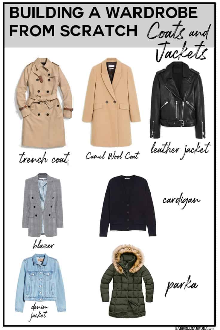 how to build a wardrobe from scratch, outwear you need in your closet, capsule wardrobe guide