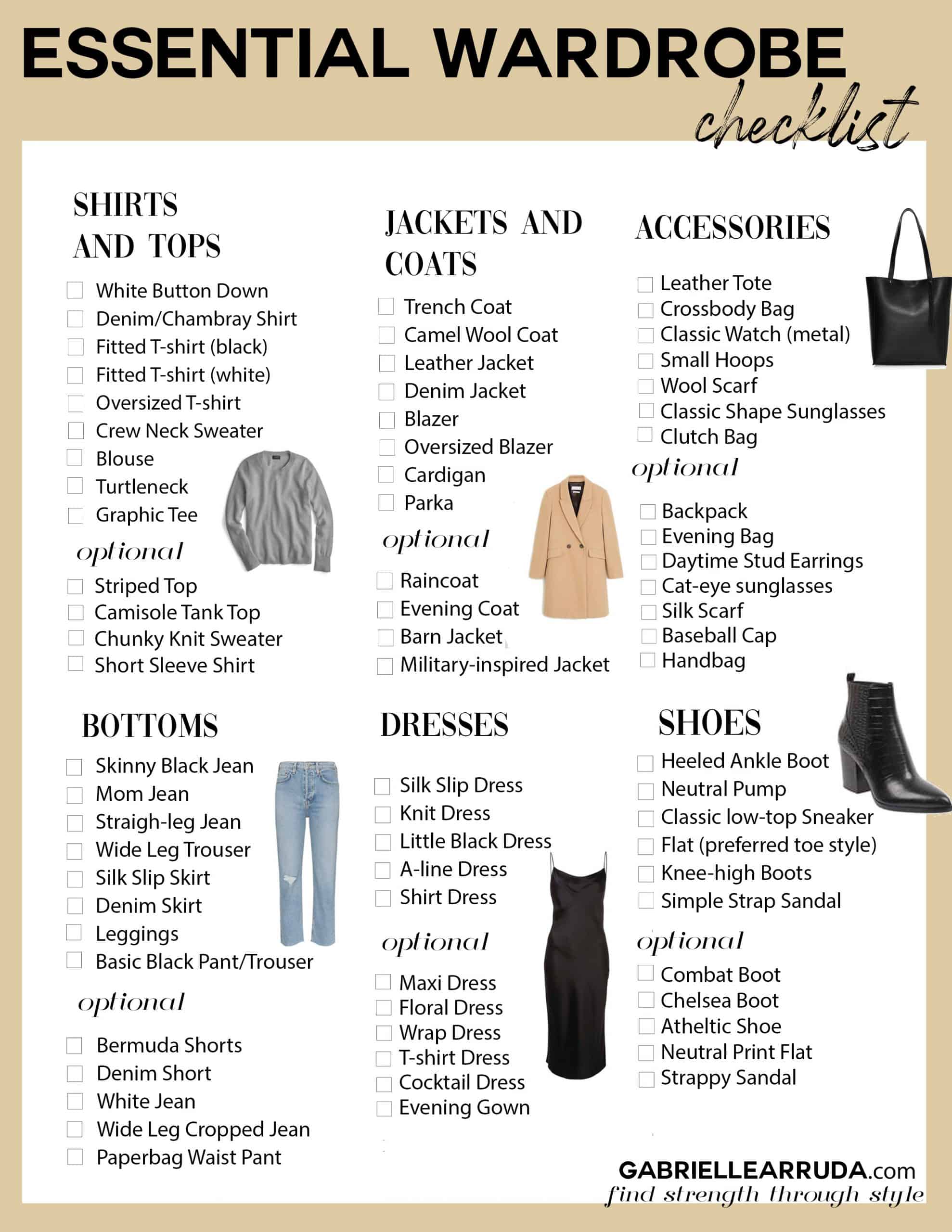 how to build a wardrobe from scratch, the essential wardrobe checklist