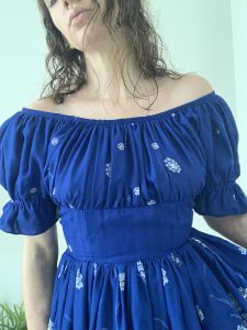 blue floral dress on etsy vintage one of a kind