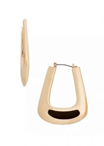 fall capsule wardrobe 2020 gold angular hoops