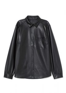 fall capsule wardrobe 2020 leather shirt blafck