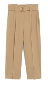 paperbag waist tan pants from mango, summer capsule wardrobe 2020