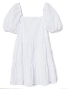 puff sleeve white h&m dress, summer capsule wardrobe 2020 staple dress