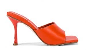 red heel mule for your summer capsule wardrobe 2020