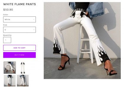 flame pant from affordable and trendy online store