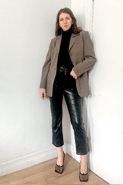 How to Style Leather Leggings for An Office Party