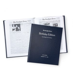 NYC lover gift idea, NYTimes birthday book customized
