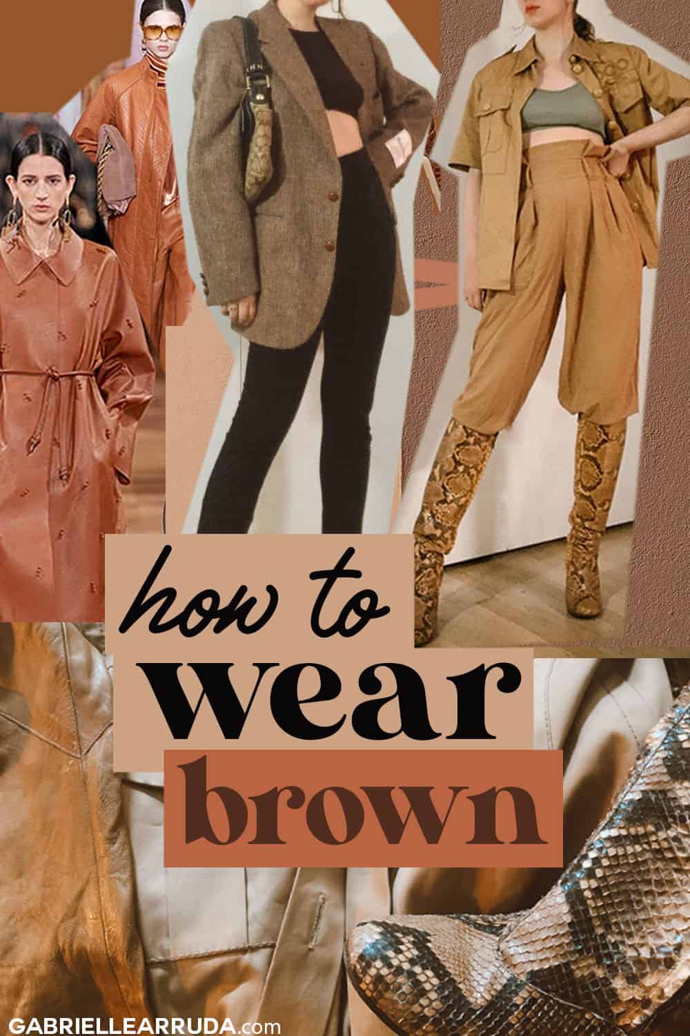 how to wear brown, and brown outfit ideas