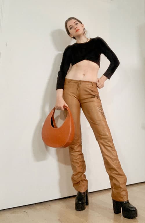 Keep Your Stride Brown Vegan Leather Trouser Leggings  Leather trousers,  Brown leather pants, Leather pants outfit