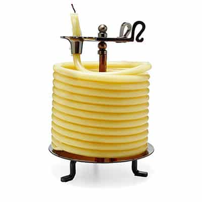 unique candle 60 hour candle with stand and turning apparatus