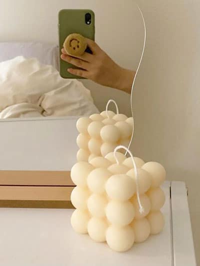 the bubble cube candle