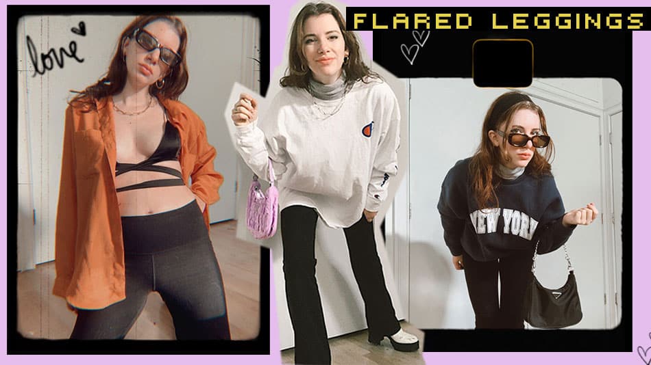 flare leggings outfits ideas