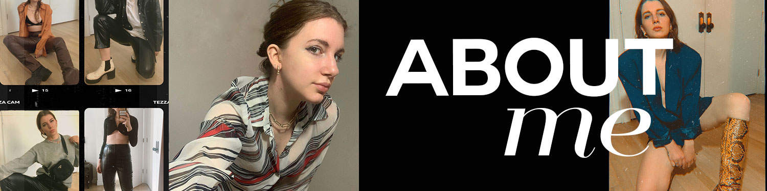 about me banner, photos of style blogger gabrielle arruda