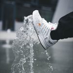 how to whiten sneakers without bleach, clean off-white sneaker kicking water