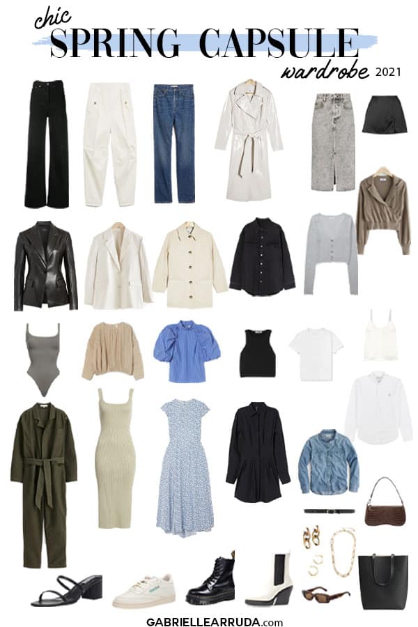 spring capsule wardrobe 2021, spring closet essentials