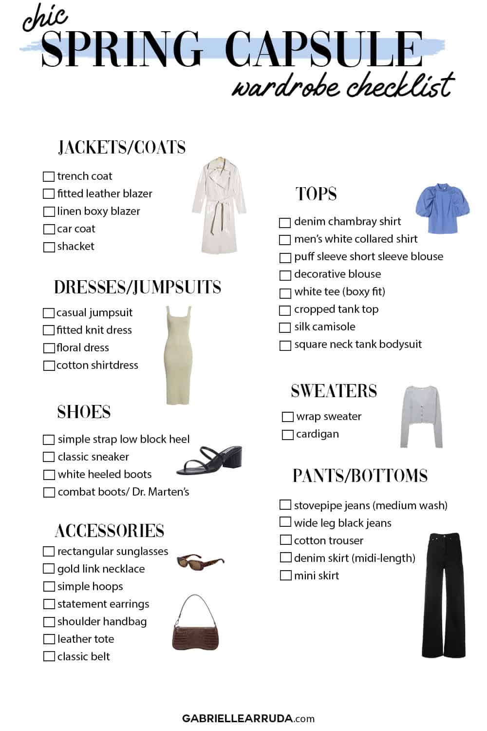 spring capsule wardrobe checklist