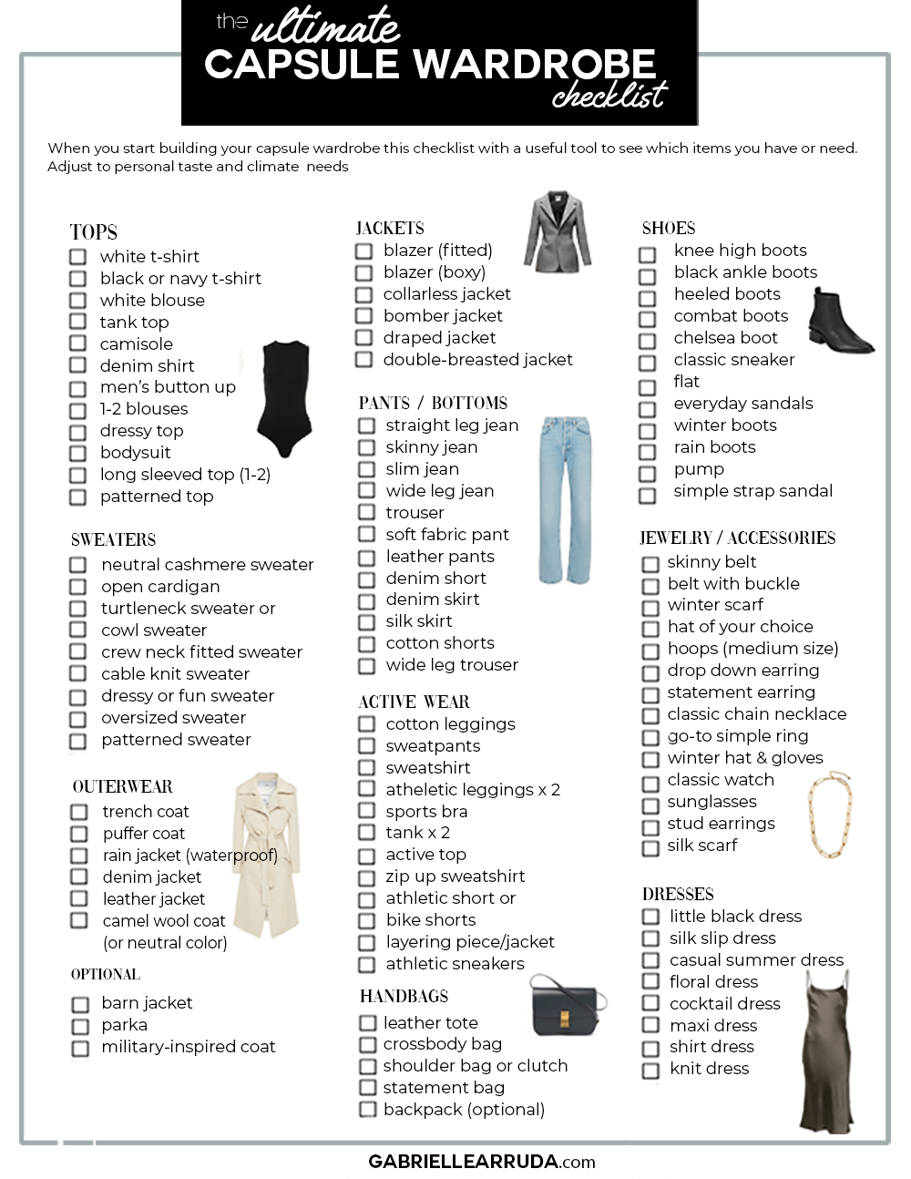 capsule wardrobe essential checklist