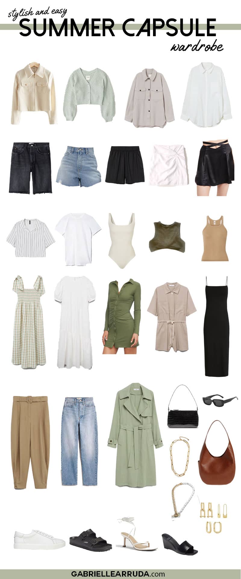 A casual summer capsule wardrobe