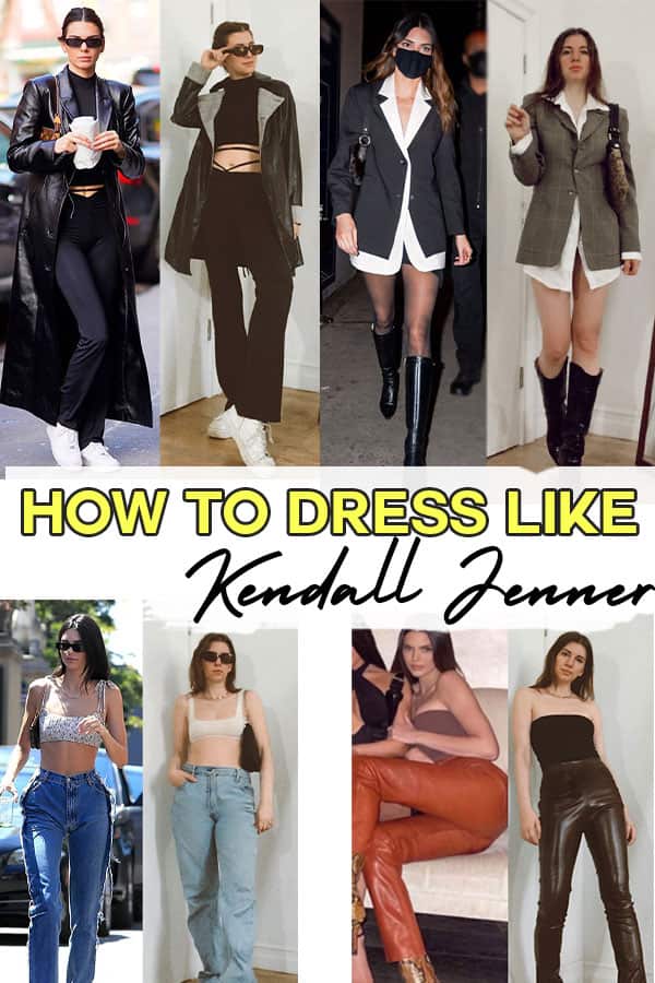 how to dress like kendall jenner, kendall jenner street style looks side by side with Gabrielle arruda style blogger