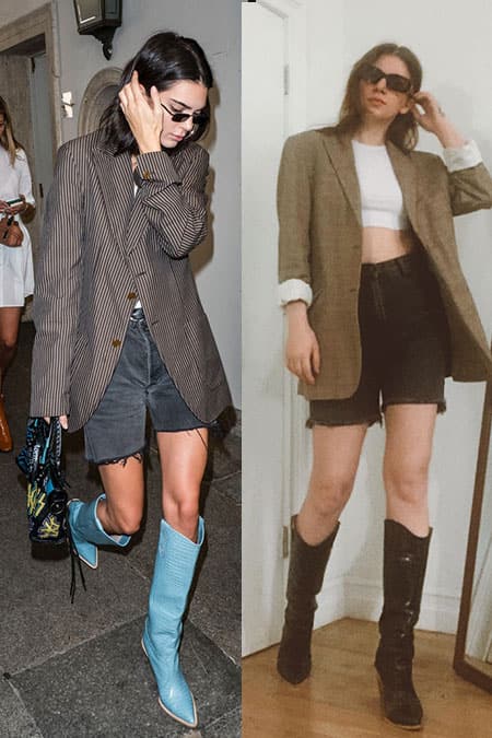 Kendall Jenner Denim Miniskirt Outfit