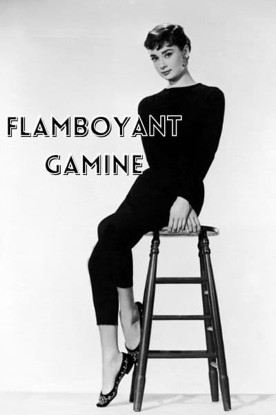 flamboyant gamine kibbe body type example Audrey Hepburn 