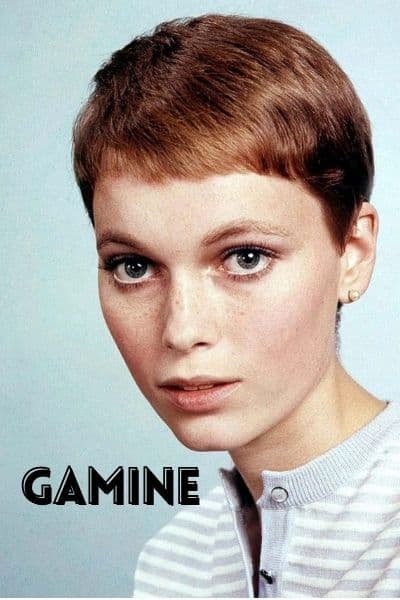 gamine body type: mia farrow 