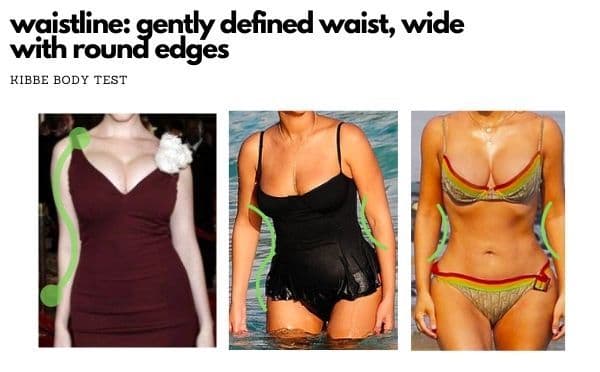 kibbe body quiz waistline: gently defined waist, wide with round edges