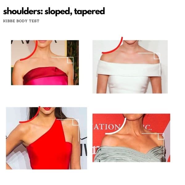 kibbe body test shoulders examples: shoulders- sloped, tapered 