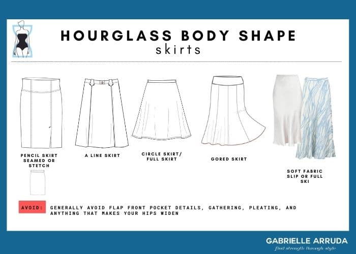skirts for hourglass body shape wardrobe
