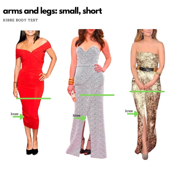 small, short arms and legs examples for kibbe quiz