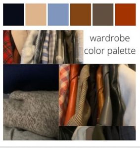 my wardrobe color palette for fall/winter