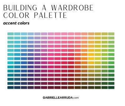 build a wardrobe color palette accent colors chart 