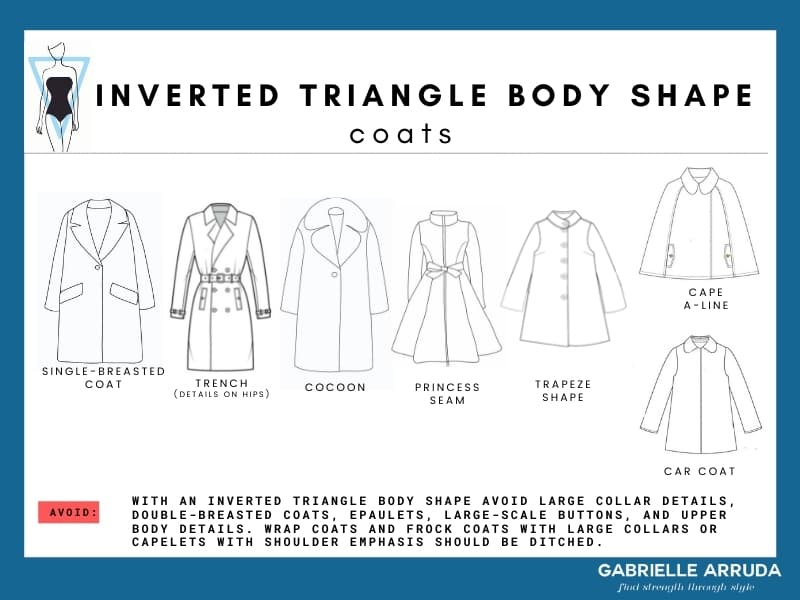 inverted triangle body shape coats