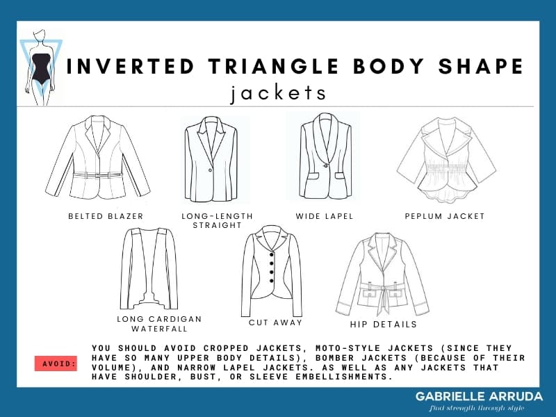 best jackets for the inverted triangle body shape, building a wardrobe