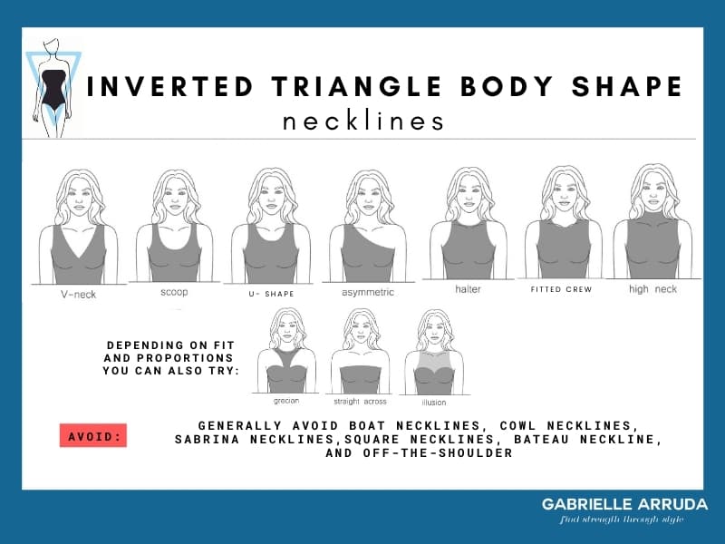 necklines for the inverted triangle body shape