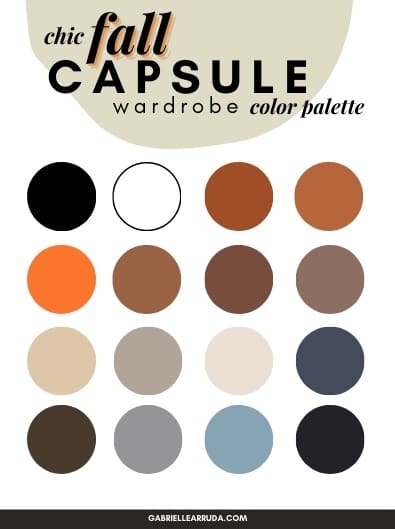 fall capsule wardrobe 2021 color palette 