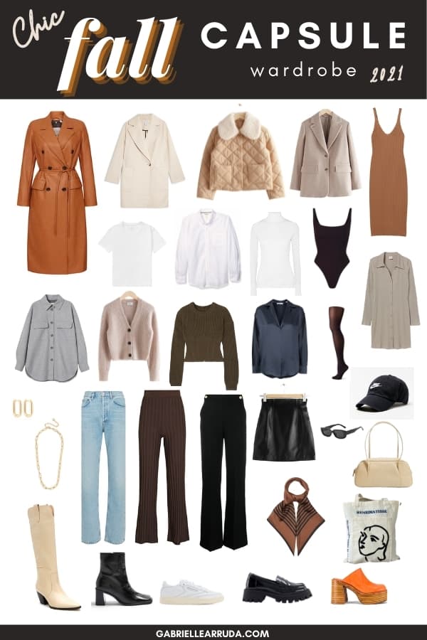 chic fall capsule wardrobe 2021 items