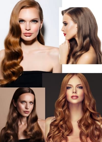 soft dramatic hairstyle examples, hair down loose, polished waves