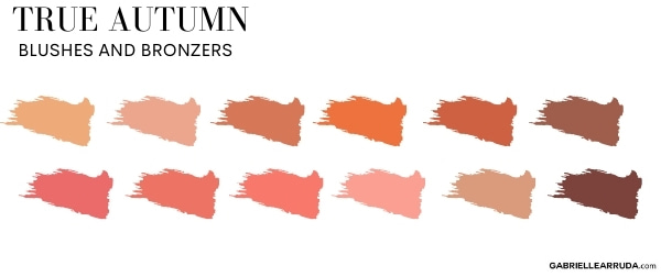 true autumn blushes and bronzers