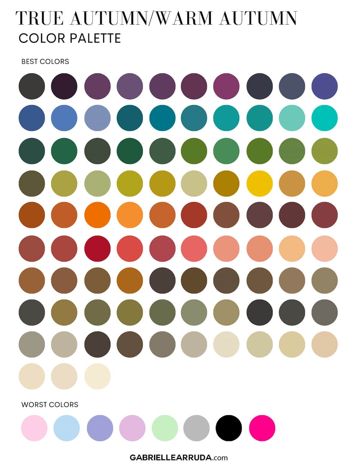 Guide to the True Autumn Seasonal Color Palette