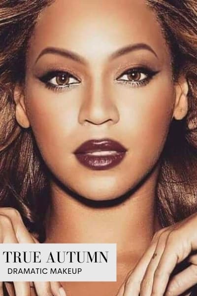 beyonce true autumn dramatic makeup example