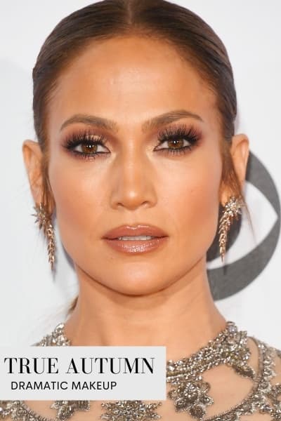 jlo true autumn dramatic makeup example 