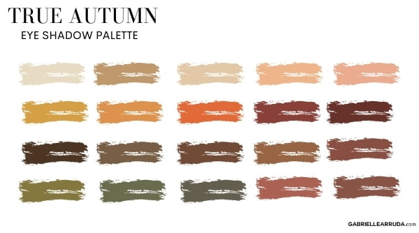 true autumn eye shadow colors 